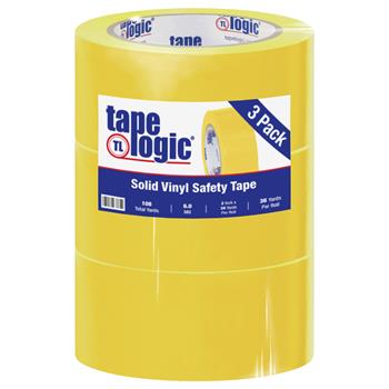 Tape Logic Solid Vinyl Safety Tape, 6.0 Mil, 2&quot; x 36 yds, Yellow, 3/Case