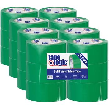 Tape Logic Solid Vinyl Safety Tape, 6.0 Mil, 2&quot; x 36 yds, Green, 24/Case