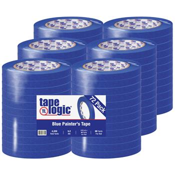 Tape Logic 3000 Painter&#39;s Tape, 1/2&quot; x 60 yds., 5.2 Mil, Blue, 72 Rolls/Case