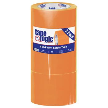 Tape Logic Solid Vinyl Safety Tape, 6.0 Mil, 3&quot; x 36 yds, Orange, 3/Case