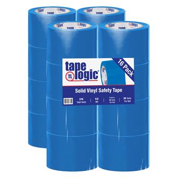 Tape Logic Solid Vinyl Safety Tape, 6.0 Mil, 3&quot; x 36 yds, Blue, 16/Case