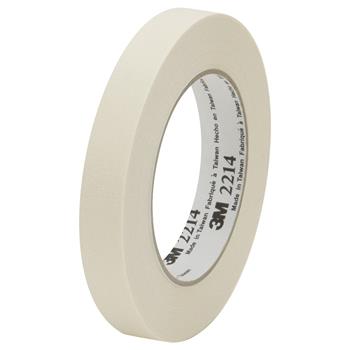 3M 2214 Masking Tape, 5.2 Mil, 3/4&quot; x 60 yds, Natural, 48/CS