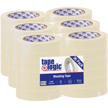 Tape Logic 2400 Masking Tape, 1&quot; x 60 yds., 5.6 Mil, Natural, 36 Rolls/Case