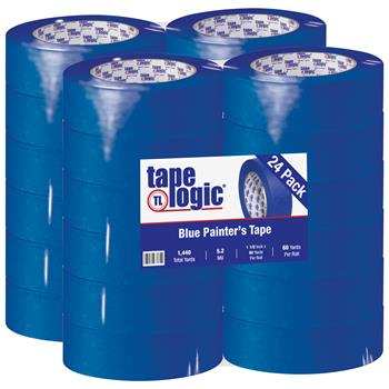 Tape Logic 3000 Painter&#39;s Tape, 5.2 Mil, 1 1/2&quot; x 60 yds., Blue, 24/CS