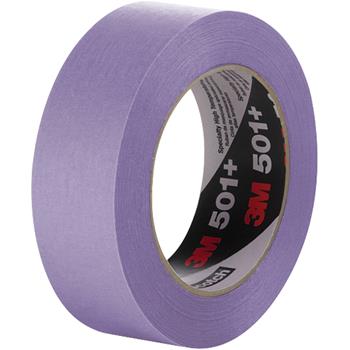 3M 501+ Masking Tape, 7.3 Mil, 1 1/2&quot; x 60 yds., Purple, 24/CS