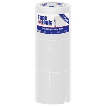 Tape Logic Solid Vinyl Safety Tape, 6.0 Mil, 4&quot; x 36 yds, White, 3/Case