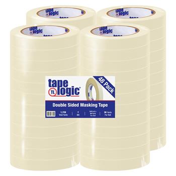 Tape Logic Double Sided Masking Tape, 7 Mil, 3/4&quot; x 36 yds., Tan, 48/CS