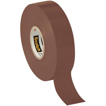 3M 35 Colored Electrical Tape, 7 Mil, 3/4&quot; x 66&#39;, Brown, 10/CS