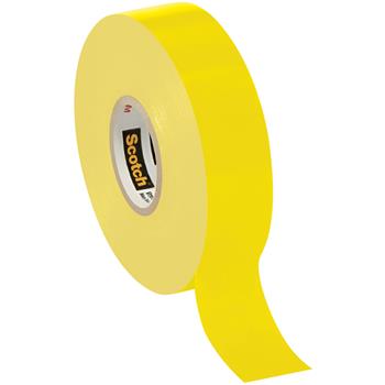 3M 35 Colored Electrical Tape, 7 Mil, 3/4&quot; x 66&#39;, Yellow, 10/CS