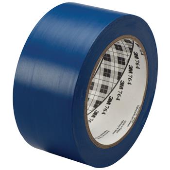 3M 764 Vinyl Tape, 5.0 Mil, 2&quot; x 36 yds., Blue, 6/CS