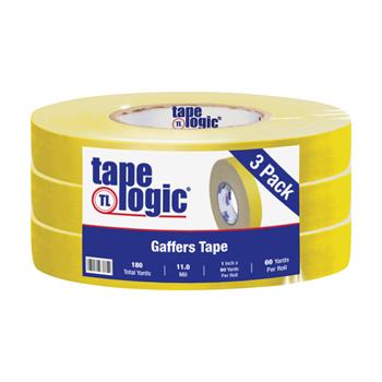 Tape Logic Gaffers Tape, 11.0 Mil, 1&quot; x 60 yds., Yellow, 3/CS
