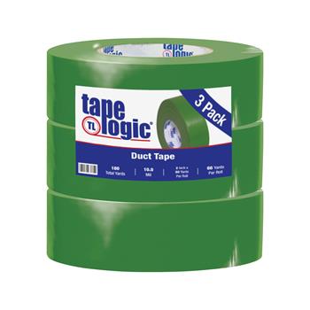 Tape Logic Duct Tape, 2&quot; x 60 yds., 10 Mil, Green, 3 Rolls/Case