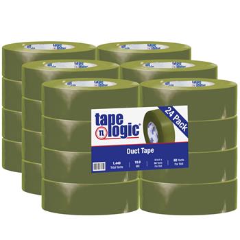 Tape Logic Duct Tape, 2&quot; x 60 yds., 10 Mil, Olive Green, 24 Rolls/Case