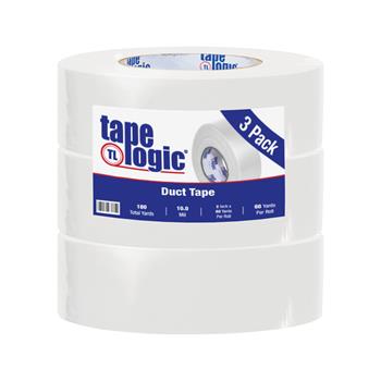 Tape Logic Duct Tape, 2&quot; x 60 yds., 10 Mil, White, 3 Rolls/Case