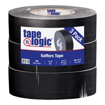 Tape Logic Gaffers Tape, 11.0 Mil, 2&quot; x 60 yds., Black, 3/CS