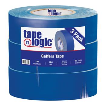 Tape Logic Gaffers Tape, 11.0 Mil, 2&quot; x 60 yds., Blue, 3/CS