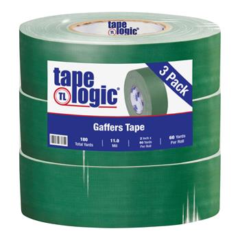 Tape Logic Gaffers Tape, 11.0 Mil, 2&quot; x 60 yds., Green, 3/CS