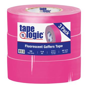 Tape Logic Gaffers Tape, 11.0 Mil, 2&quot; x 50 yds., Fluorescent Pink, 3/CS