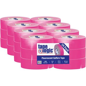 Tape Logic Gaffers Tape, 11.0 Mil, 2&quot; x 50 yds., Fluorescent Pink, 24/CS