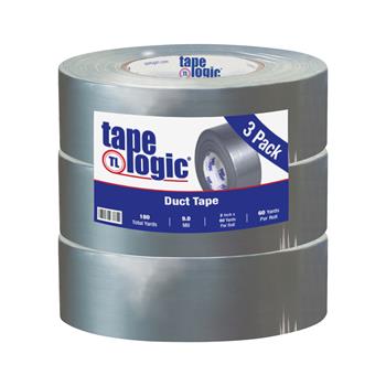 Tape Logic Duct Tape, 2&quot; x 60 yds., 9 Mil, Silver, 3 Rolls/Case