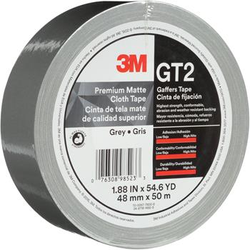 3M GT2 Gaffers Tape, 2&quot; x 60 yds., Gray, 3/CS