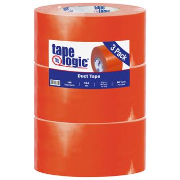 Tape Logic Duct Tape, 3&quot; x 60 yds., 10 Mil, Orange, 3 Rolls/Case