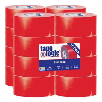 Tape Logic Duct Tape, 3&quot; x 60 yds., 10 Mil, Red, 16 Rolls/Case
