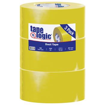 Tape Logic Duct Tape, 3&quot; x 60 yds., 10 Mil, Yellow, 3 Rolls/Case