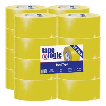 Tape Logic Duct Tape, 3&quot; x 60 yds., 10 Mil, Yellow, 16 Rolls/Case