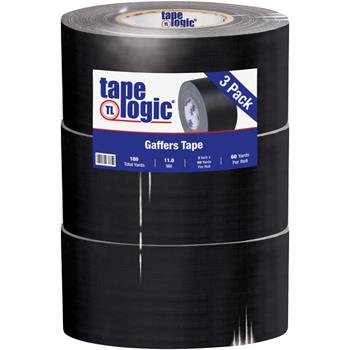Tape Logic Gaffers Tape, 11.0 Mil, 3&quot; x 60 yds., Black, 3/CS