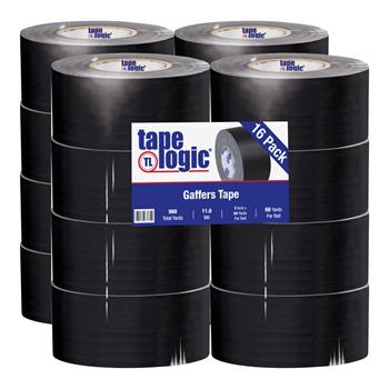 Tape Logic Gaffers Tape, 11.0 Mil, 3&quot; x 60 yds., Black, 16/CS