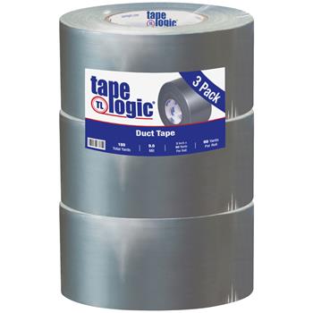 Tape Logic Duct Tape, 3&quot; x 60 yds., 9 Mil, Silver, 3 Rolls/Case