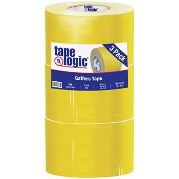Tape Logic Gaffers Tape, 11.0 Mil, 4&quot; x 60 yds., Yellow, 3/CS