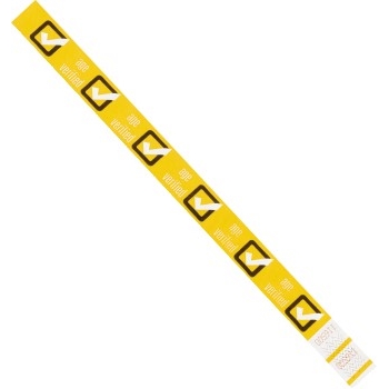 DuPont Tyvek&#174;Wristbands, 3/4&quot; x 10&quot;, Yellow &quot;Age Verified&quot;, 500/CS