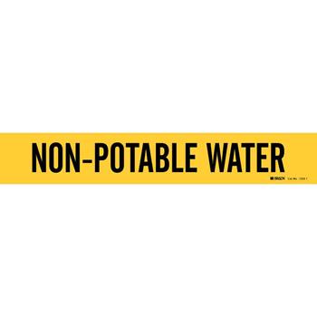 Brady Non-Potable Water Pipe Marker, 2.25&quot;H x 14&quot;W, Fits Pipes 2.5&quot; Up To 7.875&quot; Dia.