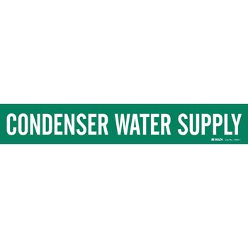 Brady Condenser Water Supply Pipe Marker, 2.25&quot;H x 14&quot;W, Fits Pipes 2.5&quot; Up To 7.875&quot; Dia.