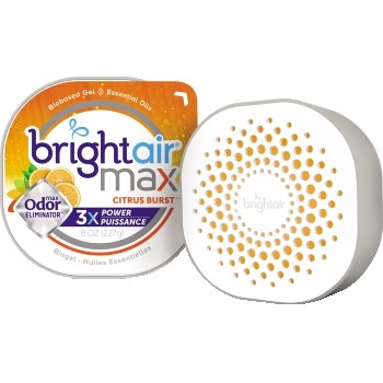 BRIGHT Air Max Odor Eliminator Air Freshener, Citrus Burst, 8 oz, 6/Carton