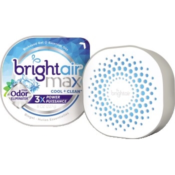 BRIGHT Air Max Odor Eliminator Air Freshener, Cool &amp; Clean, 8 oz, 6/Carton