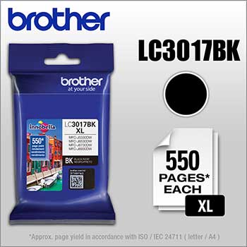 Brother LC3017BK High-Yield Ink, Black