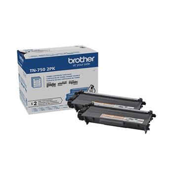Brother TN750 High-Yield Toner, 8000 Page-Yield, Black, 2/PK