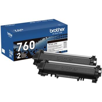 Brother TN7602PK High-Yield Toner, 3,000 Page-Yield, Black, 2/Pack