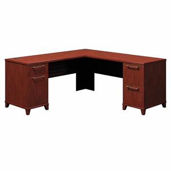 Bush Business Furniture Enterprise 72&quot;W x 72&quot;D L-Shaped Office Desk With Drawers, Harvest Cherry