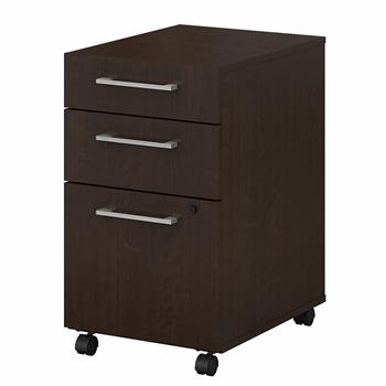 Bush Business Furniture 400 Series 3-Drawer Mobile File Cabinet, Mocha Cherry