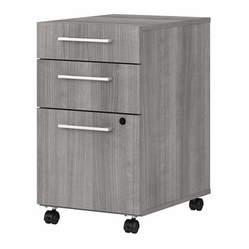Bush Business Furniture 400 Series 3-Drawer Mobile File Cabinet, Platinum Gray