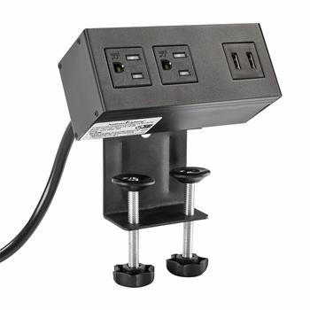 Bush Business Furniture Power Hub With USB Ports, Black