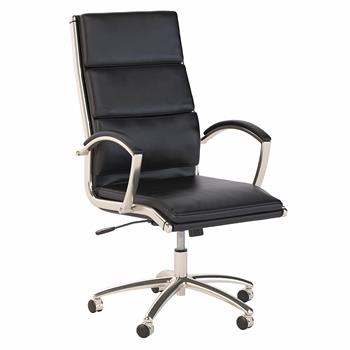 Bush Business Furniture Modelo High Back Leather Executive Office Chair, Black