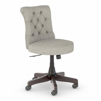 Bush Business Furniture Arden Lane Mid Back Tufted Office Chair, Light Gray Fabric