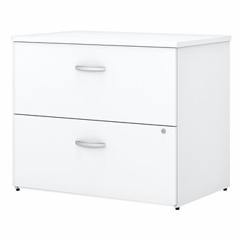Bush Business Furniture Easy Office 2-Drawer Lateral File Cabinet, 36&quot;W X 23&quot;D X 30&quot;H, Pure White