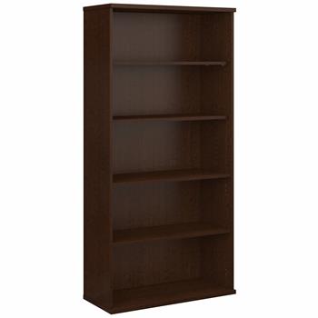 Bush Business Furniture 5-Shelf Bookcase, Mocha Cherry