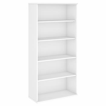Bush Business Furniture 5-Shelf Bookcase, White